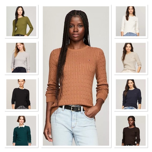 Tommy Hilfiger long sleeve cable knit sweater size xxs - Picture 1 of 11